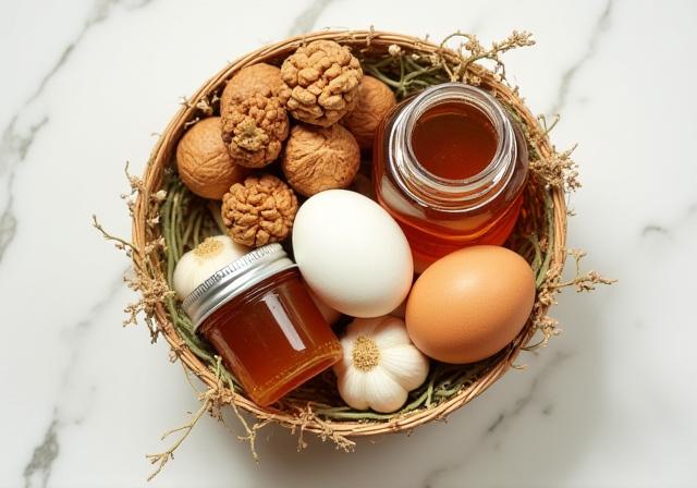 Cesta de productos saludables con ingredientes frescos